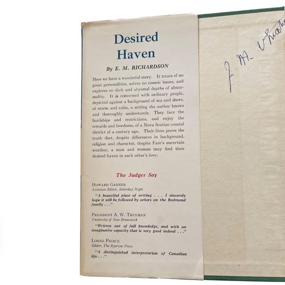 DESIRED HAVEN 1953 first edition - Celebrated Canadian Author - Picture 3 of 7